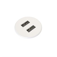 Axessline Micro - 2 USB-A charger 10W, white metal